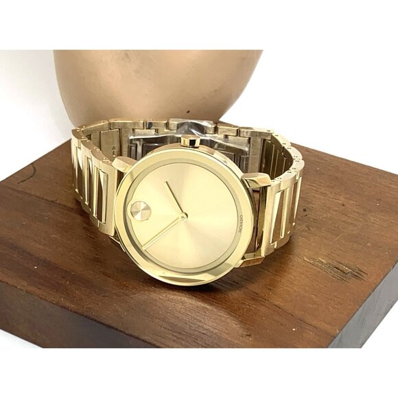 Movado Men's Watch 3600508 Bold Swiss Quartz Gold Tone Stainless Steel 40mm - Picture 8 of 14